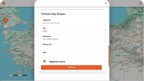 TUSAGA Giriş Ekranı